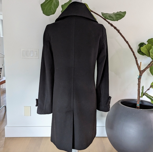 Club Monaco Black Wool Coat - Picture 4 of 6